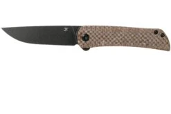 Kansept Weasel T2020A5 Black, Brown Micarta Navaja, Rolf Helbig Design