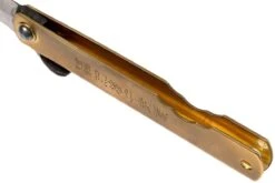 Higonokami Navaja 7 Cm HIGO09, Blue Paper Steel, Latón -Knives And Tools Comercio KT HIGO09 05 higonokami kt higo09 05