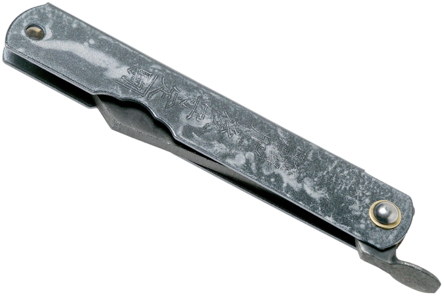 Higonokami Navaja 7,3 Cm HIGOC3B, Blue Paper Steel, Grey Black Glitter 6 Higonokami Navaja 7,3 Cm HIGOC3B, Blue Paper Steel, Grey Black Glitter - Imagen 4