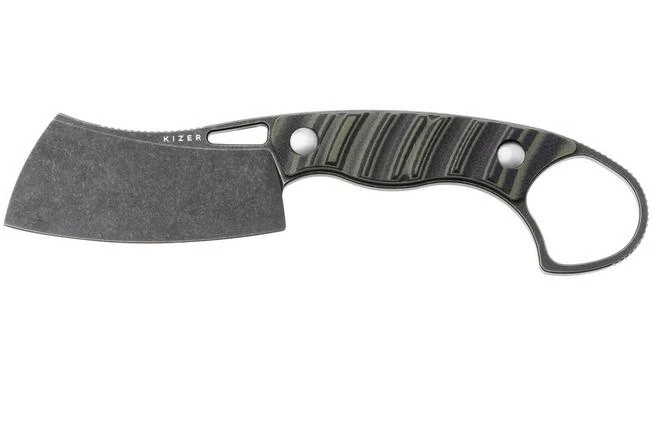 Kizer Little Rhino 1065A3, Black D2, Olive Green/Black G10 Cuchillo Fijo, Diseño De Kapuscinski Giedymin 3 Kizer Little Rhino 1065A3, Black D2, Olive Green/Black G10 Cuchillo Fijo, Diseño De Kapuscinski Giedymin