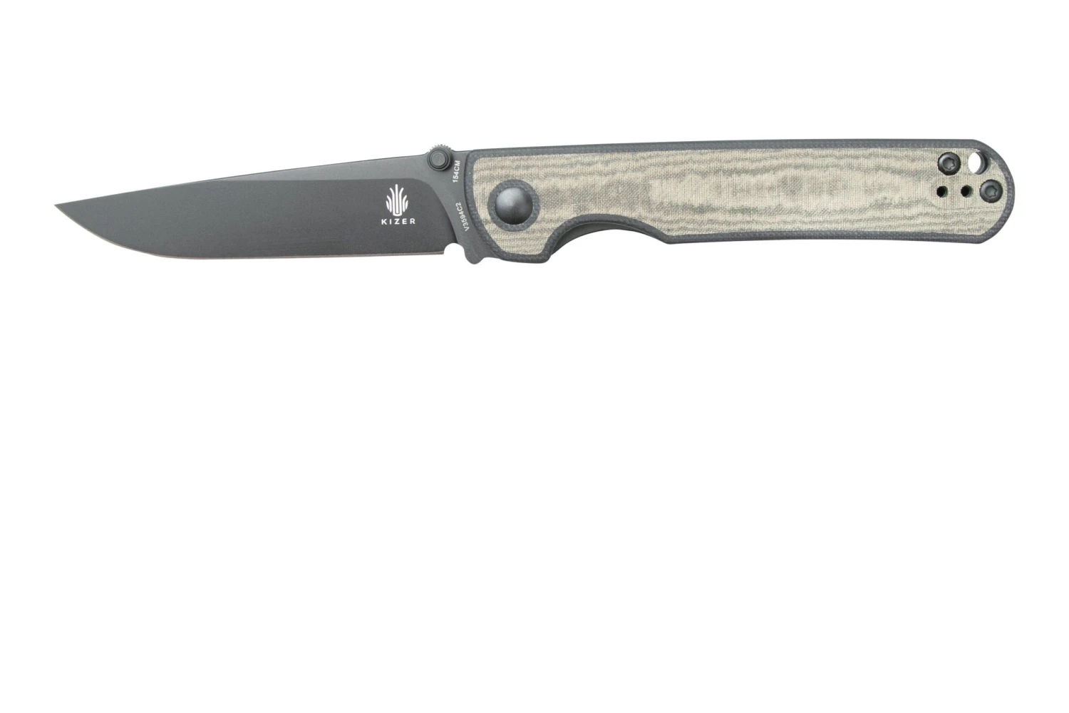 Kizer Rapids V3594C2 154CM Black G10 Green Micarta Navaja, Diseño Carlos Elstner 3 Kizer Rapids V3594C2 154CM Black G10 Green Micarta Navaja, Diseño Carlos Elstner