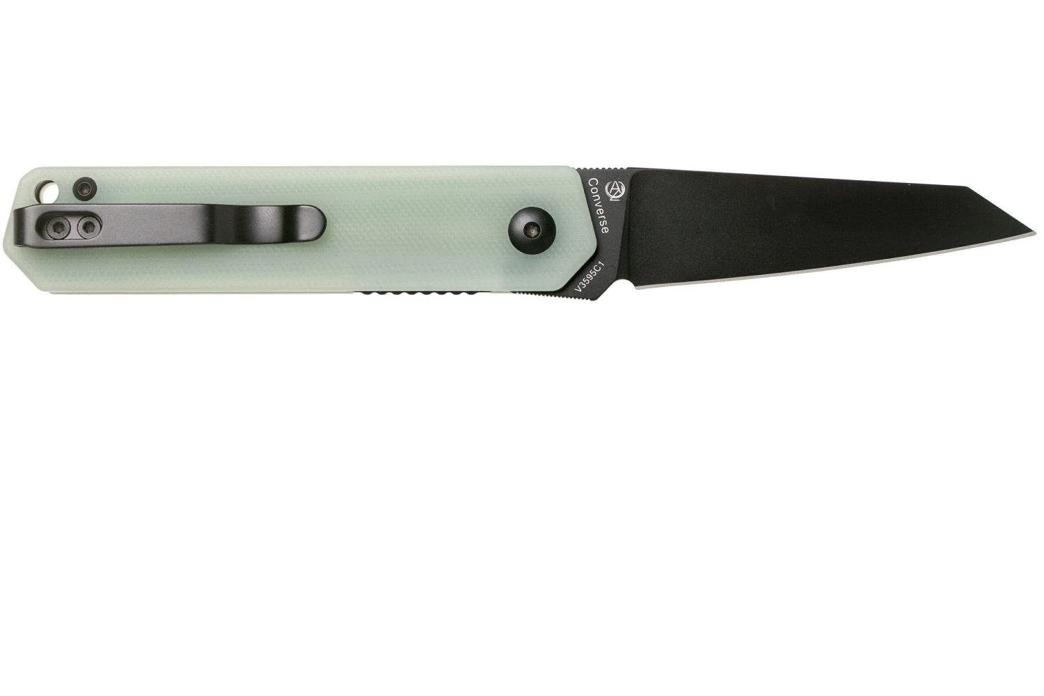 Kizer Converse V3595C1 Black 154CM, Transparent Jade G10, Navaja, Diseño Azo 4 Kizer Converse V3595C1 Black 154CM, Transparent Jade G10, Navaja, Diseño Azo - Imagen 2