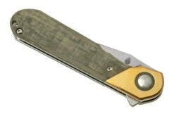 Kizer Comet V3614C1 Brass & Green Micarta, Navaja -Knives And Tools Comercio KZV3614C1 06 kizer