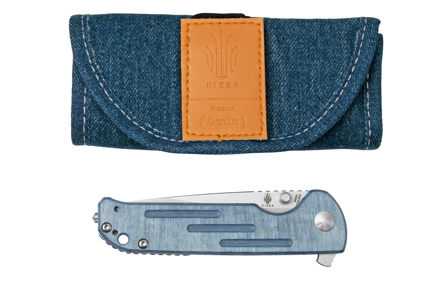 Kizer Vanguard Justice Denim, V4543N3 Navaja, Azo Design 9 Kizer Vanguard Justice Denim, V4543N3 Navaja, Azo Design - Imagen 7