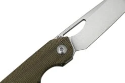 Kizer Genie V4545C1, Green Micarta, 154CM Navaja, Diseño Gage -Knives And Tools Comercio KZV4545C1 05 kizer