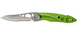 Leatherman Skeletool Knife KBx Navaja Parcialmente Dentada, Sublime Green