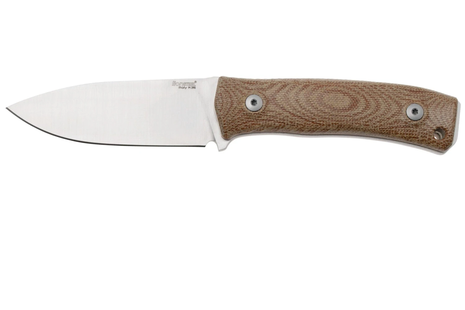 LionSteel M4-CVN M390, Natural Canvas Micarta 3 LionSteel M4-CVN M390, Natural Canvas Micarta