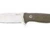 LionSteel M5 Sleipner, Green Canvas Micarta Cuchillo De Supervivencia