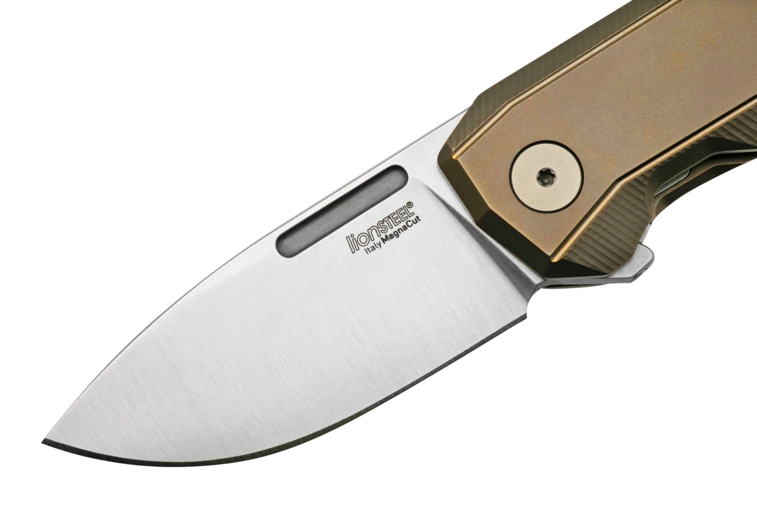 LionSteel Nano NA01-BR Frame Lock, Magnacut, Bronze Titanium, Navaja 5 LionSteel Nano NA01-BR Frame Lock, Magnacut, Bronze Titanium, Navaja - Imagen 3