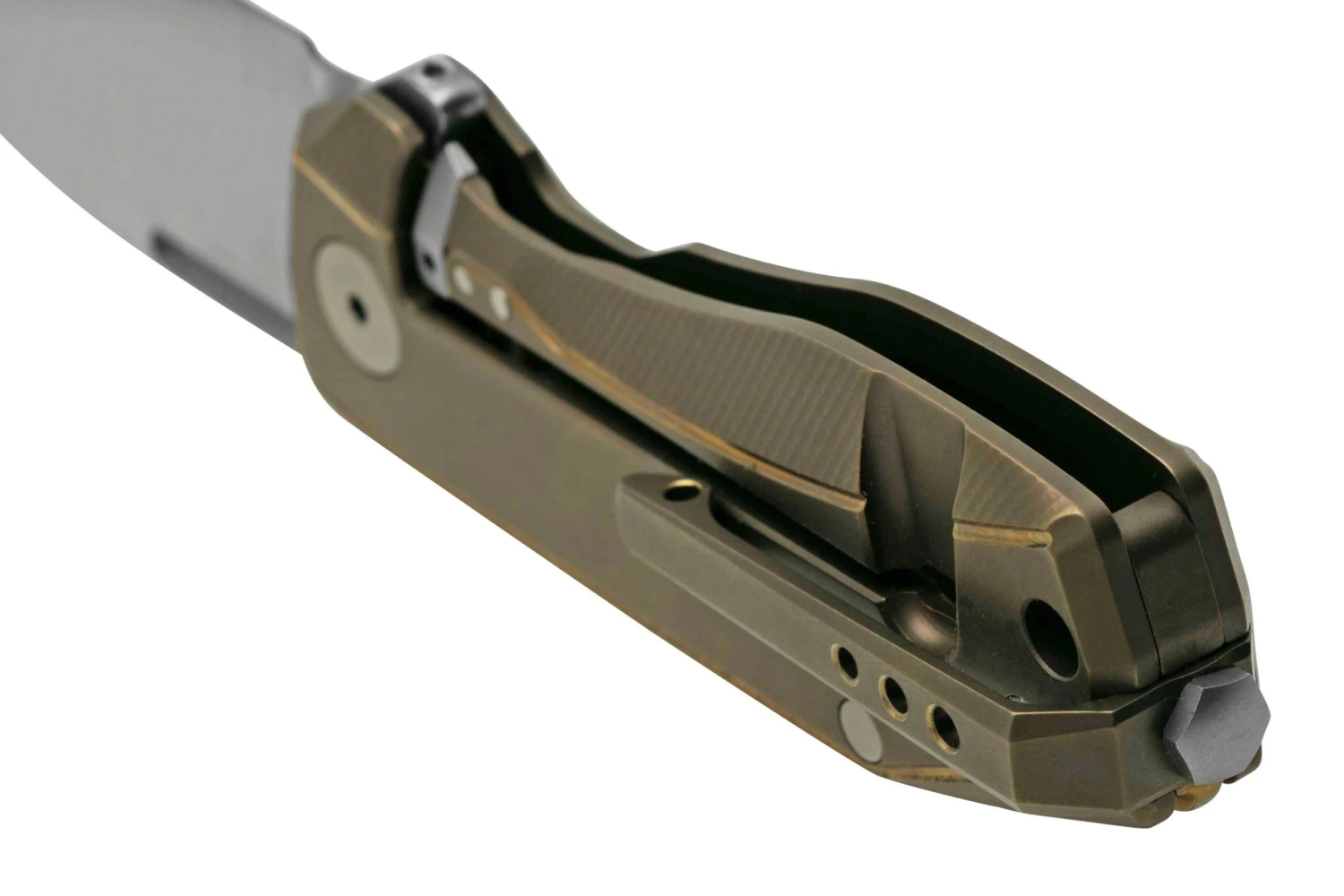 LionSteel Nano NA01-BR Frame Lock, Magnacut, Bronze Titanium, Navaja 6 LionSteel Nano NA01-BR Frame Lock, Magnacut, Bronze Titanium, Navaja - Imagen 4