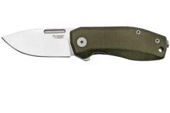 LionSteel Nano NA01-CVG Frame Lock, Magnacut, Green Canvas Micarta, Navaja