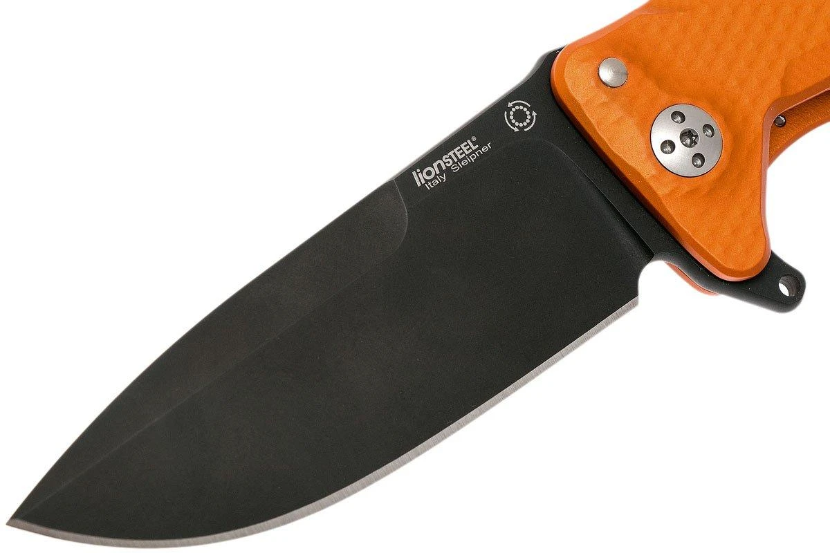 LionSteel SR11 Aluminum Orange, Black Blade, SR11 A OB Navaja 5 LionSteel SR11 Aluminum Orange, Black Blade, SR11 A OB Navaja - Imagen 3