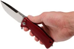 LionSteel SR11 Aluminum Red, Satin Blade, SR11 A RS Navaja -Knives And Tools Comercio LI SR11A RS 08 lionsteel li sr11a rs 08