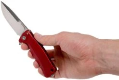 LionSteel SR22A-RS Red Aluminio, Satin Blade -Knives And Tools Comercio LI SR22A RS 08 lionsteel li sr22a rs 08