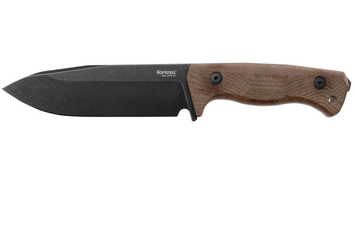 Lionsteel T6 Old Black, Natural Canvas Micarta T6B-CVN Cuchillo Fijo 3 Lionsteel T6 Old Black, Natural Canvas Micarta T6B-CVN Cuchillo Fijo