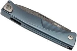 LionSteel Thrill TL-D-BL Damascus, Blue Titanium Integral Slipjoint Navaja -Knives And Tools Comercio LI TL D BL 04 lionsteel