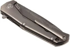 LionSteel TRE DR GY Titanium, Raindrop-damast -Knives And Tools Comercio LI TRE DR GY 04 lionsteel li tre dr gy 04