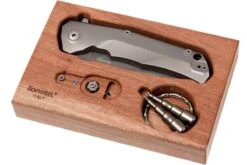 LionSteel TRE DR GY Titanium, Raindrop-damast -Knives And Tools Comercio LI TRE DR GY 09 lionsteel li tre dr gy 09