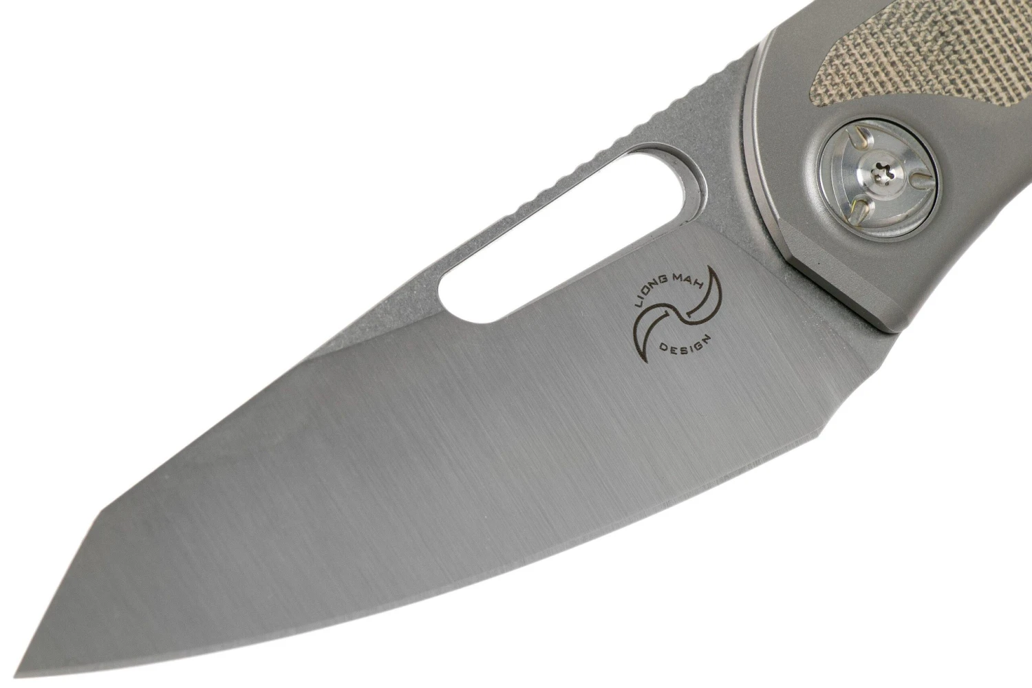 Liong Mah KUF V2 Kitchen Utility Folder, Green Canvas Micarta Navaja 5 Liong Mah KUF V2 Kitchen Utility Folder, Green Canvas Micarta Navaja - Imagen 3