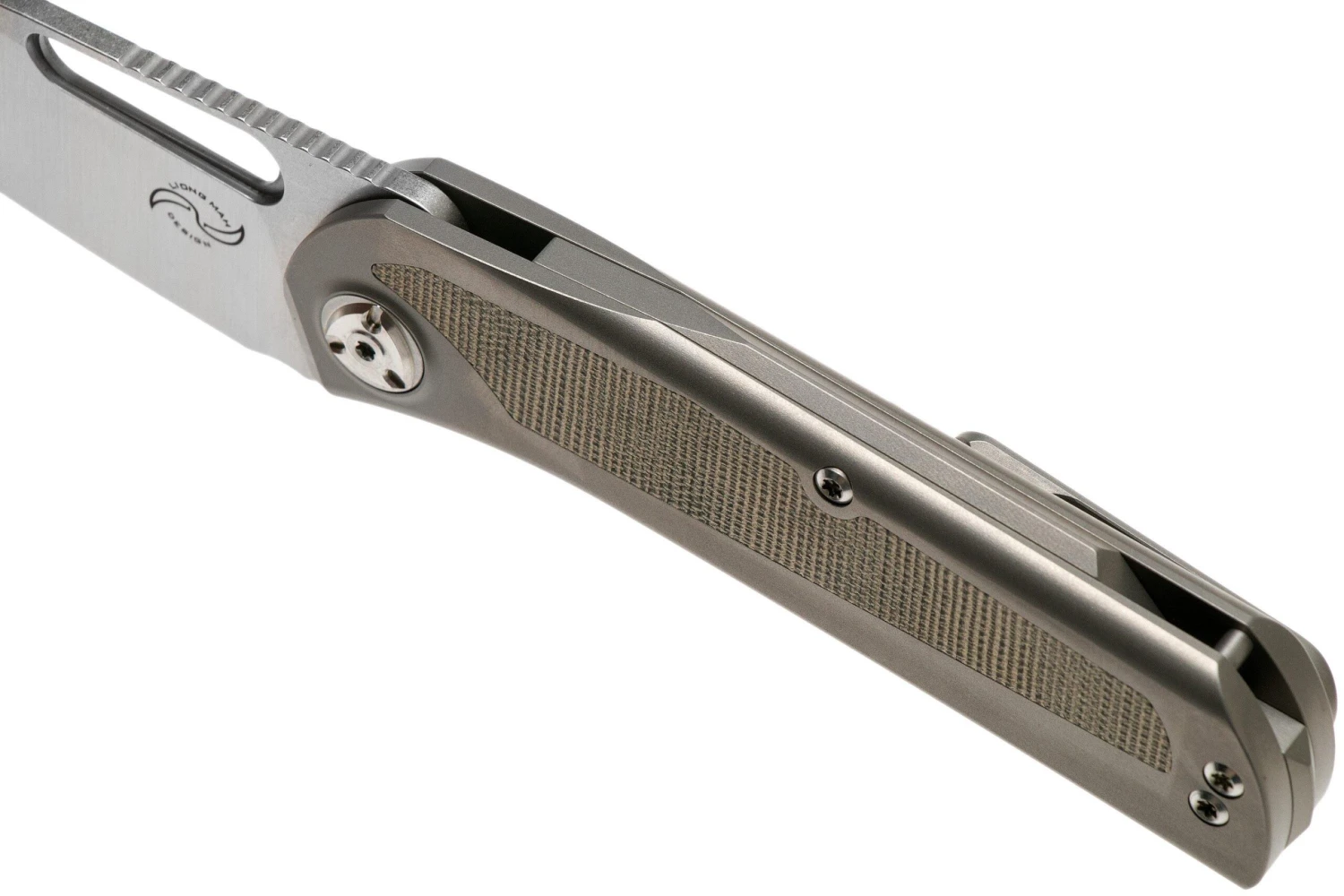 Liong Mah KUF V2 Kitchen Utility Folder, Green Canvas Micarta Navaja 9 Liong Mah KUF V2 Kitchen Utility Folder, Green Canvas Micarta Navaja - Imagen 7