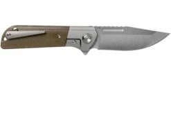 Liong Mah Lanny V2, Green Canvas Micarta, Satin M390 Navaja -Knives And Tools Comercio LO LA2 GCM 02 liong mah design