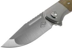 Liong Mah Lanny V2, Green Canvas Micarta, Satin M390 Navaja -Knives And Tools Comercio LO LA2 GCM 03 liong mah design