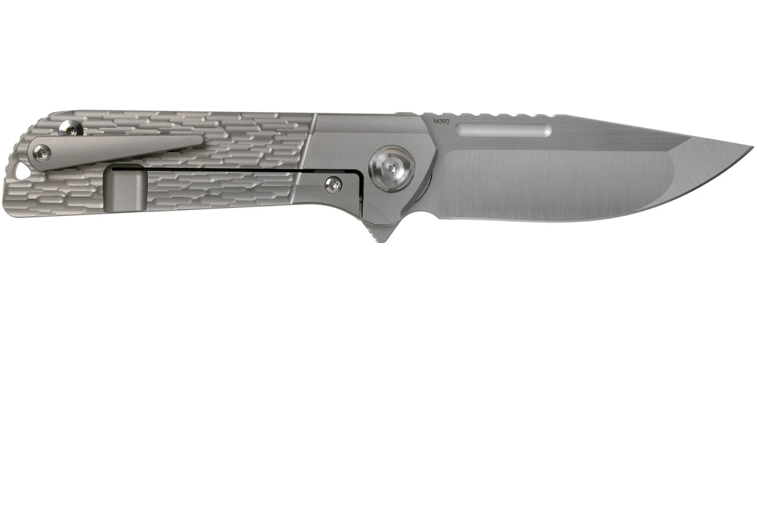 Liong Mah Lanny V2, Textured Titanium, Satin M390 Navaja 4 Liong Mah Lanny V2, Textured Titanium, Satin M390 Navaja - Imagen 2