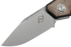 Liong Mah Traveller Clippoint Green Canvas Micarta Navaja -Knives And Tools Comercio LO TR CL GCM 03 liong mah