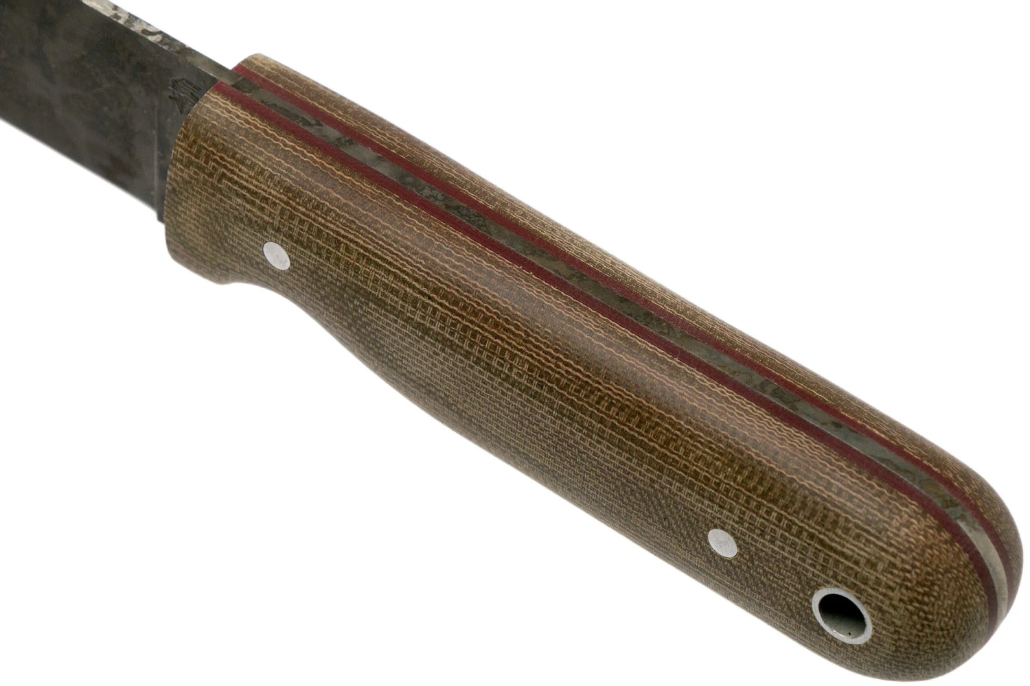 LT Wright Bushcrafter HC, 1075, Matte Green Micarta, Red Liners, Leather Sheath, Cuchillo Bushcraft 7 LT Wright Bushcrafter HC, 1075, Matte Green Micarta, Red Liners, Leather Sheath, Cuchillo Bushcraft - Imagen 5