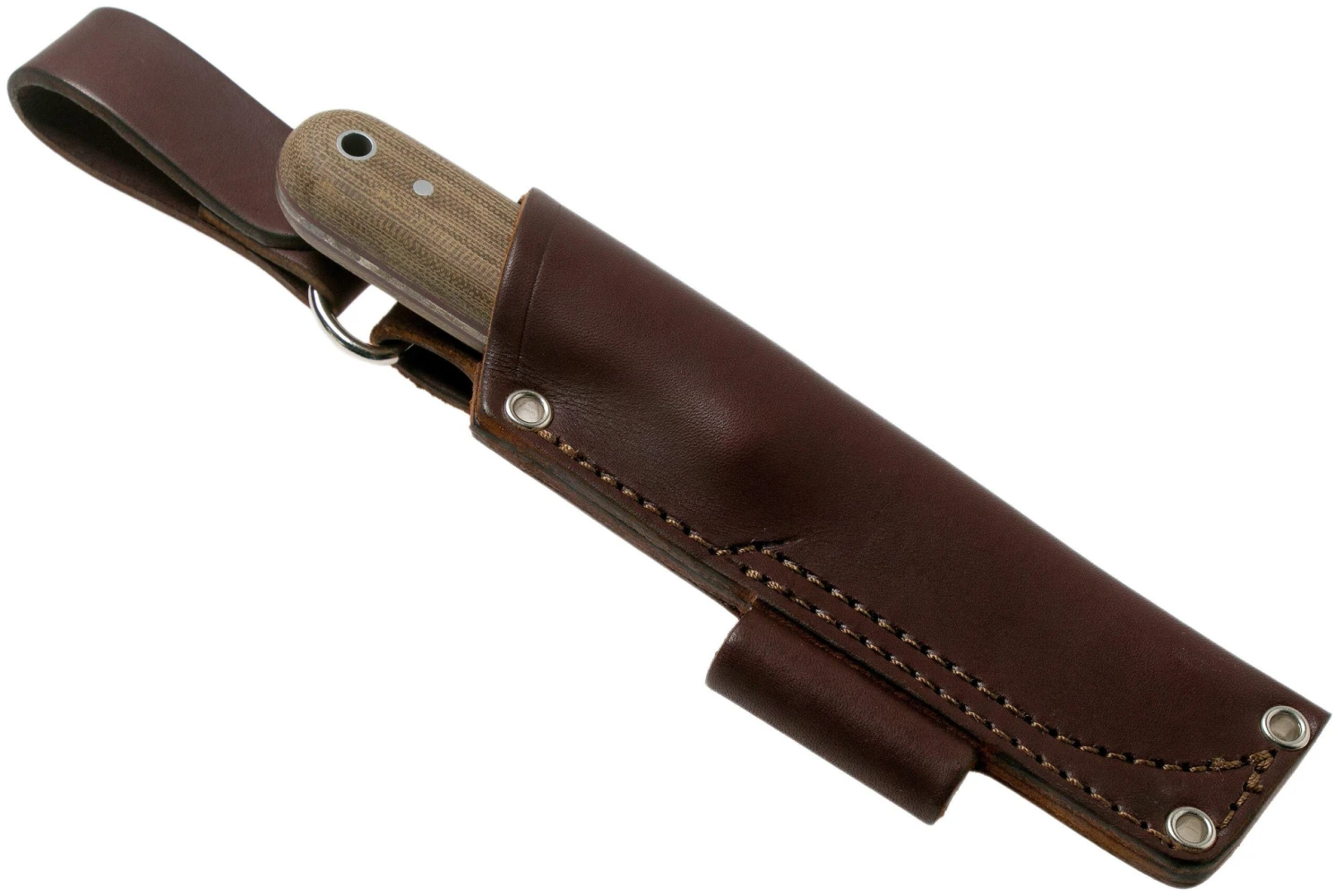 LT Wright Bushcrafter HC, 1075, Matte Green Micarta, Red Liners, Leather Sheath, Cuchillo Bushcraft 8 LT Wright Bushcrafter HC, 1075, Matte Green Micarta, Red Liners, Leather Sheath, Cuchillo Bushcraft - Imagen 6