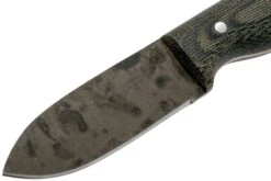 LT Wright Bushbaby HC, 1075, Matte Black Micarta, Leather Sheath, Cuchillo Bushcraft -Knives And Tools Comercio LT BUBA BM LS 03 lt wright