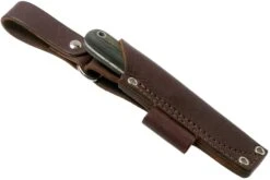 LT Wright Bushbaby HC, 1075, Matte Black Micarta, Leather Sheath, Cuchillo Bushcraft -Knives And Tools Comercio LT BUBA BM LS 06 lt wright