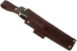 LT Wright Genesis Flat Grind, A2, Matte Black Micarta, Leather Sheath, Cuchillo Bushcraft -Knives And Tools Comercio LT GEN FL BM LS 06 lt wright