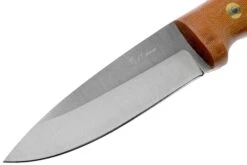 LT Wright GNS Saber Grind, O1, Polished Natural Micarta, Leather Sheath, Cuchillo Bushcraft -Knives And Tools Comercio LT GNS SA NM POL LS 03 lt wright