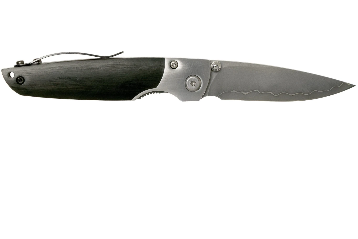 Mcusta MC-144G Shinra Mixture Teana, Black Pakkawood, Cuchillo De Caballero 4 Mcusta MC-144G Shinra Mixture Teana, Black Pakkawood, Cuchillo De Caballero - Imagen 2