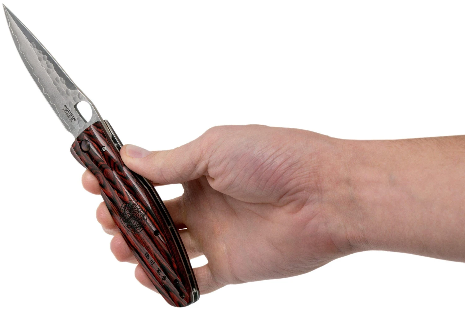 Mcusta MC-0183G Sengoku Tokugawa Leyasu SPG2, Red Pakkawood, Cuchillo De Caballero 10 Mcusta MC-0183G Sengoku Tokugawa Leyasu SPG2, Red Pakkawood, Cuchillo De Caballero - Imagen 8