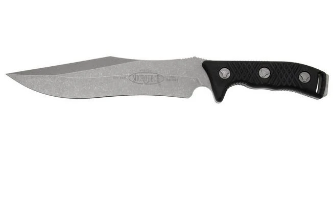 Microtech Arbiter 104-10AP, Apocalyptic Stonewashed M390, Milled Black G10, Cuchillo Fijo, Diseño De Adam Marfione 3 Microtech Arbiter 104-10AP, Apocalyptic Stonewashed M390, Milled Black G10, Cuchillo Fijo, Diseño De Adam Marfione