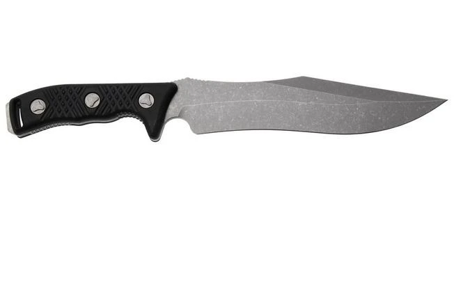 Microtech Arbiter 104-10AP, Apocalyptic Stonewashed M390, Milled Black G10, Cuchillo Fijo, Diseño De Adam Marfione 4 Microtech Arbiter 104-10AP, Apocalyptic Stonewashed M390, Milled Black G10, Cuchillo Fijo, Diseño De Adam Marfione - Imagen 2