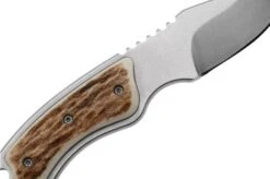 Maserin Mini Trapper 924-CV-1 Stonewashed Elmax, Stag Horn, Leather Button Sheath, Cuchillo Fijo Pequeño De Caza 12 Maserin Mini Trapper 924-CV-1 Stonewashed Elmax, Stag Horn, Leather Button Sheath, Cuchillo Fijo Pequeño De Caza -Knives And Tools Comercio ME 924 CV 1 05 maserin