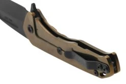 Medford Praetorian Slim Flipper S35VN PVD Tanto Blade, Bronze Steampunk Handle, Navaja -Knives And Tools Comercio MF 23 PSF 03 04 medford