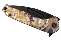 Medford Praetorian Slim Flipper S35VN PVD Tanto Blade, Bronze Steampunk Handle, Navaja -Knives And Tools Comercio MF 23 PSF 03 06 medford