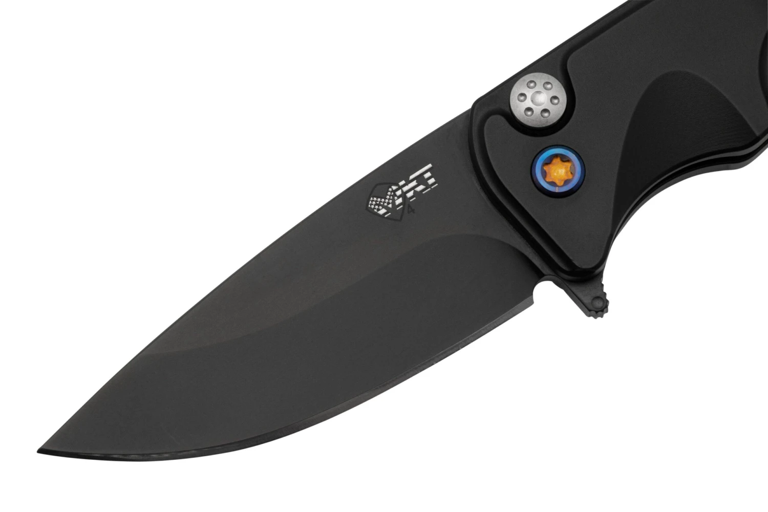 Medford Smooth Criminal, S45VN PVD Blade, Black Handle, Flamed Hardware Clip Navaja 5 Medford Smooth Criminal, S45VN PVD Blade, Black Handle, Flamed Hardware Clip Navaja - Imagen 3