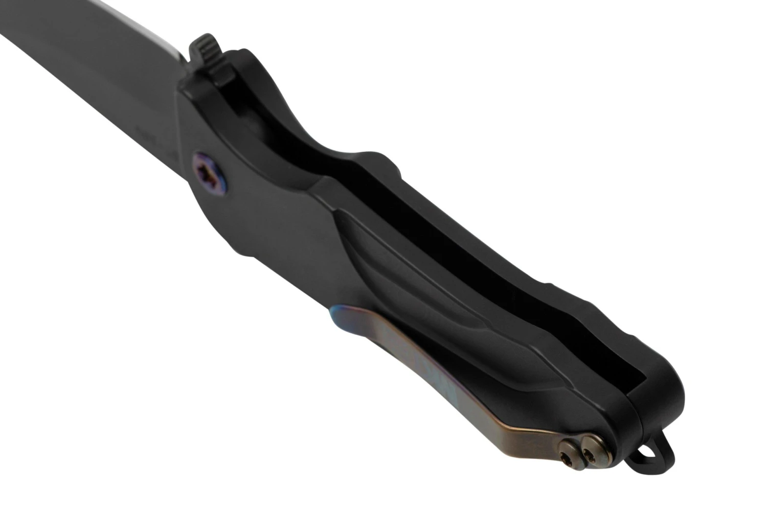 Medford Smooth Criminal, S45VN PVD Blade, Black Handle, Flamed Hardware Clip Navaja 6 Medford Smooth Criminal, S45VN PVD Blade, Black Handle, Flamed Hardware Clip Navaja - Imagen 4