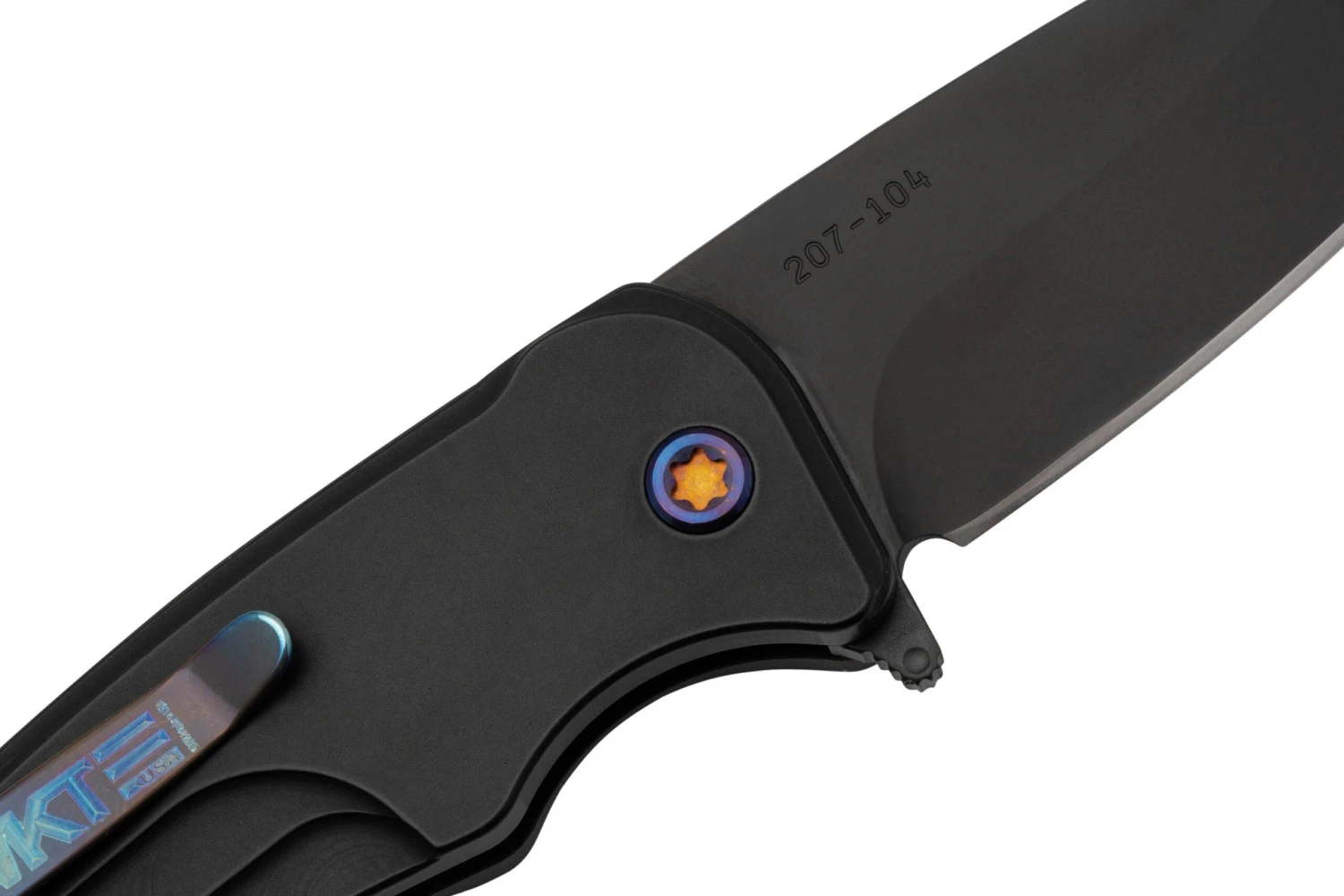 Medford Smooth Criminal, S45VN PVD Blade, Black Handle, Flamed Hardware Clip Navaja 7 Medford Smooth Criminal, S45VN PVD Blade, Black Handle, Flamed Hardware Clip Navaja - Imagen 5