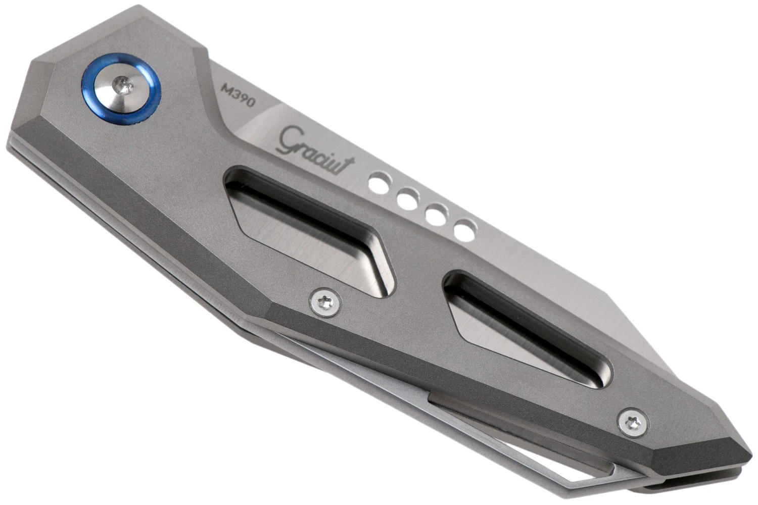 MKM Edge EG-T Sandblasted Titanium Navaja, Graciut Design 6 MKM Edge EG-T Sandblasted Titanium Navaja, Graciut Design - Imagen 4