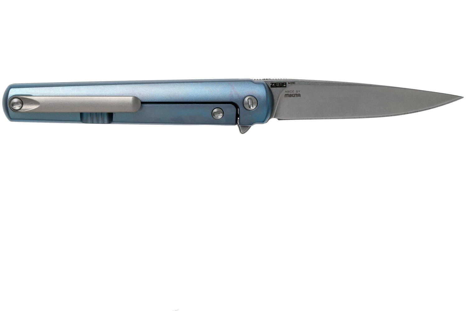 MKM Flame Drop FL01-TBSW Blue Titanium Navaja, Michael Zieba Design 4 MKM Flame Drop FL01-TBSW Blue Titanium Navaja, Michael Zieba Design - Imagen 2