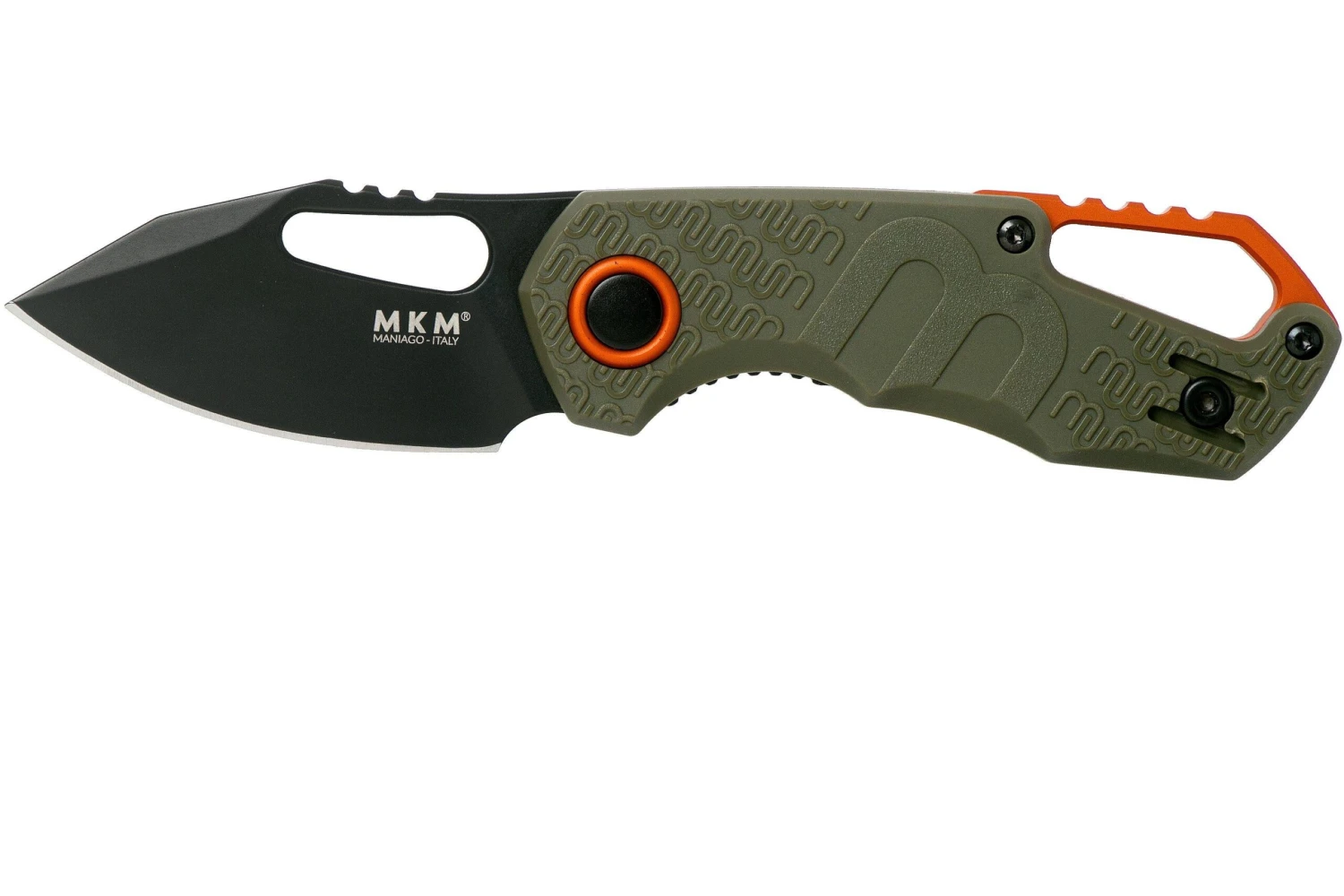 MKM Isonzo FX03-3PGO Clip Point OD Green FRN, Black Blade Navaja, Jesper Voxnaes Design 3 MKM Isonzo FX03-3PGO Clip Point OD Green FRN, Black Blade Navaja, Jesper Voxnaes Design