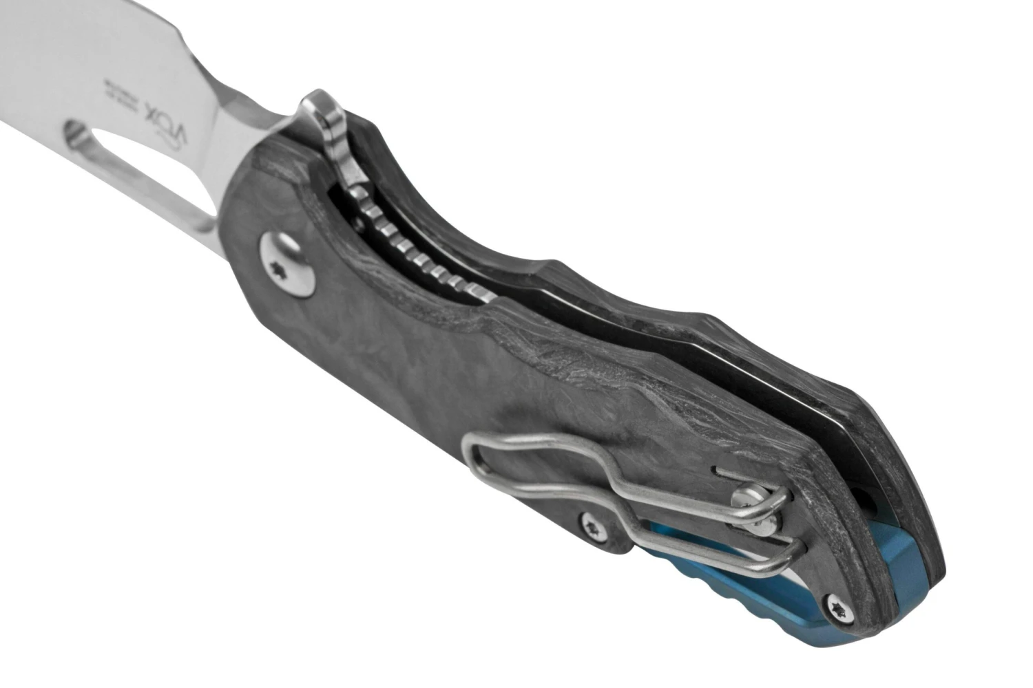 MKM Isonzo FX03M-1CM Hawkbill Marble Carbon Fiber Navaja, Diseño Jesper Voxnaes 6 MKM Isonzo FX03M-1CM Hawkbill Marble Carbon Fiber Navaja, Diseño Jesper Voxnaes - Imagen 4