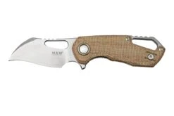 MKM Isonzo FX03M-1NC Hawkbill M390, Natural Canvas Micarta Navaja, Jesper Voxnaes Design