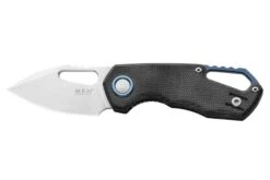 MKM Isonzo FX03M-3BC Clippoint M390, Black Canvas Micarta Navaja, Diseño Jesper Voxnaes